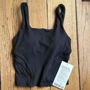 Lululemon Nulu and Mesh-Back Shelf-Bra Yoga Tank - NWT - Black - Size 0